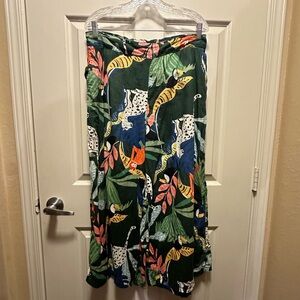 Christian Siriano Jungle Print Linen Pants